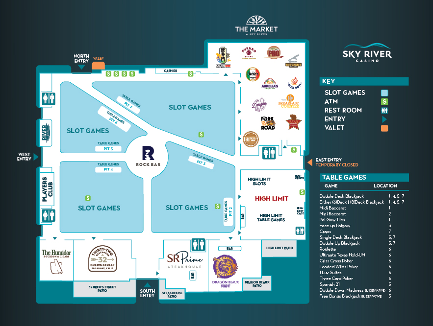 Sky River Casino Property Map
